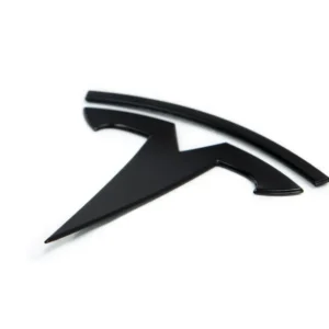 Mattsvart Tesla emblem front och baklucka (Välj en produktvariant: Baklucka)