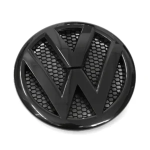 VW Volkswagen T5 Emblem Blanksvart Fram & Bak (Välj Storlek: Fram 165mm)