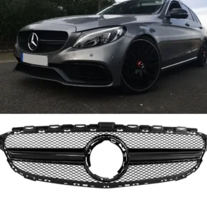 AMG Grill Mercedes W205 S205 A205 Svart (Välj en produktvariant: Face lift, Välj en produktvariant: Utan 360 Kamera)