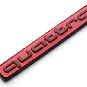 AUDI Quattro Emblem Röd Svart