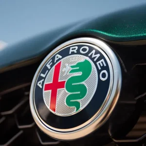 Alfa Romeo emblem motorhuv / baklucka (Välj en produktvariant: Färgad silvrig)
