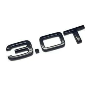 Audi 3.0T motor emblem blanksvart