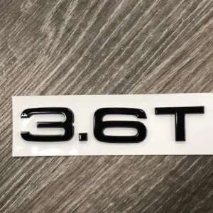 Audi 3.6T motor emblem blanksvart