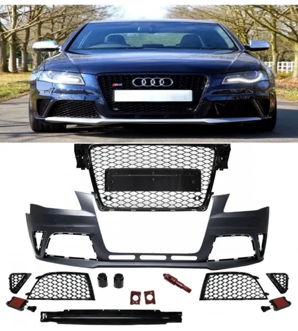 Audi A4 front B8 2007-2011 RS4-look (Välj en produktvariant: Olackerad)
