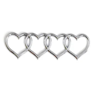 Audi Emblem Bak Hjärtan (Välj Färg: Krom)