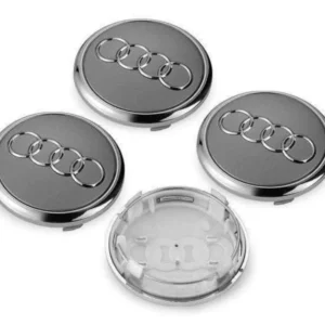 Audi Gråa Centrumkåpor 77mm Navkåpor