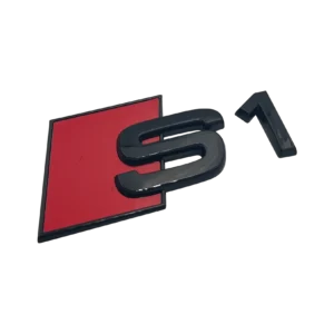 Audi Modellbeteckning S1 Emblem Svart