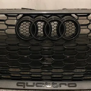 Audi Quattro emblem logga till RS Grill (Välj en produktvariant: Blank svart)
