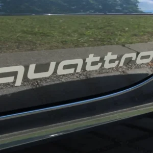 Audi Quattro stickers 2-Pack (Välj Färg: Silver)