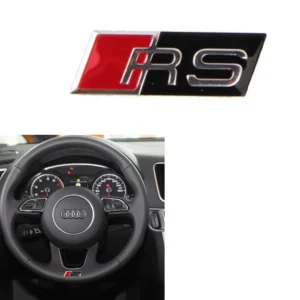 Audi RS emblem till ratt, fälgar (Välj en produktvariant: Svart)