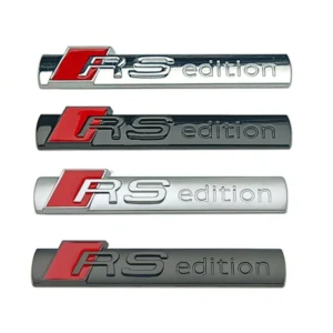Audi Rs Emblem Lucka Skärmar 2-Pack (Välj Färg: Svart matt)