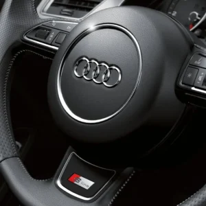 Audi Sline emblem till ratt, fälgar (Välj en produktvariant: Silver)