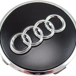 Audi Svarta Centrumkåpor 61, 69mm 4-Pack (Välj Storlek: 61mm)