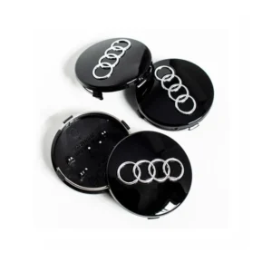 Audi Centrumkåpor Svart 60, 68 mm (Välj Storlek: 68mm)