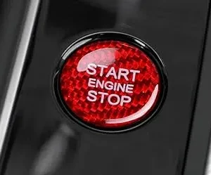Audi kolfiber start stop knapp (Välj en produktvariant: RÖD kolfiber)