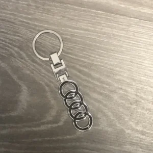 Audi nyckelring i metall (Välj Färg: Svart)