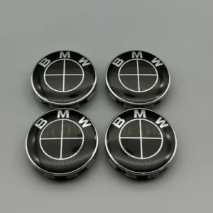 BMW Centrumkåpor fälgemblem Navkåpor 68MM (Emblem: Helsvart)