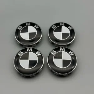 BMW Centrumkåpor fälgemblem Navkåpor 68MM (Emblem: Svart/Vit)