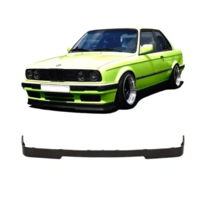 BMW E30 Frontspoilerläpp EVO Design (Välj en produktvariant: Lackerad Blanksvart)