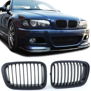 BMW E46 Coupe Grillar Njurar 99-03 (Singelribb) (Välj en produktvariant: Svart matt)
