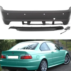 BMW E46 Coupe Stötfångare Bak M (Stötfångare bak: Med PDC, Välj en produktvariant: Lackerad i bilens färgkod)