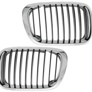 BMW E46 Sedan Njurar Grill 98-01 (Singelribb) (Välj en produktvariant: Krom)