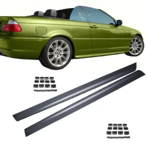 BMW E46 Sidokjolar M-Design Coupe Cab (Välj en produktvariant: Olackerad)