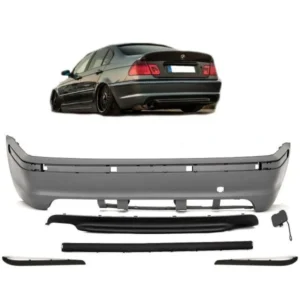 BMW E46 Stötfångare M-SPORT Sedan (Stötfångare bak: Med PDC, Välj en produktvariant: Lackerad i bilens färgkod)