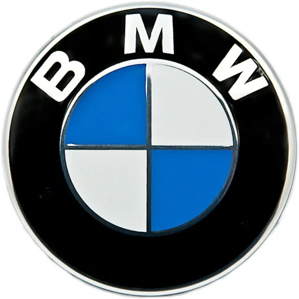 BMW Emblem 82 mm solida färger (Motorhuv och Lucka) (Emblem: 82mm Blå/Vit)