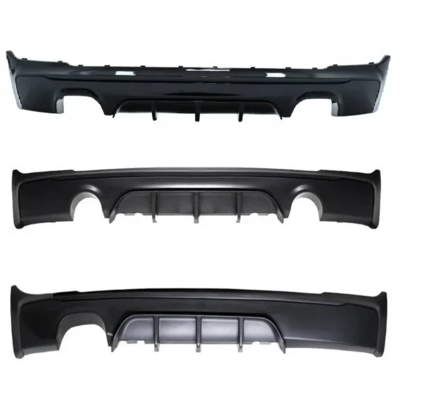 BMW F22 F23 Mperformance diffuser (Välj en produktvariant: Lackerad Mattsvart, Diffuser: 2 rör till vänster)
