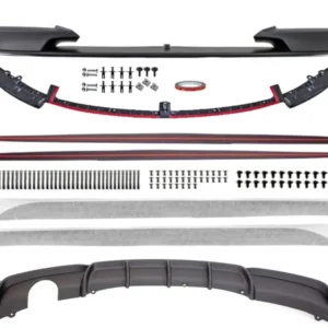 BMW F30 F31 M-Performance kit (Välj en produktvariant: Mattsvart, Diffuser: 1 rör till vänster)