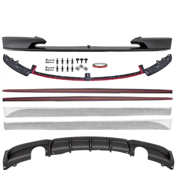 BMW F30 F31 M-Performance kit (Välj en produktvariant: Blanksvart, Diffuser: 335 två utblås)