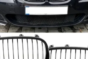BMW Grill Njurar M5 (Singel ribb) E60 / E61 (Välj en produktvariant: Blanksvart)