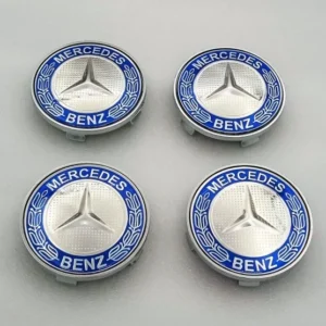 Blå 68mm Centrumkåpor Mercedes-Benz navkåpor