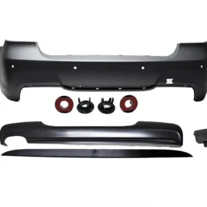 Bmw E90 stötfångare M-sport Bak 335 (Välj en produktvariant: Lackerad i bilens färgkod, Diffuser: 1-2 rör vänster)