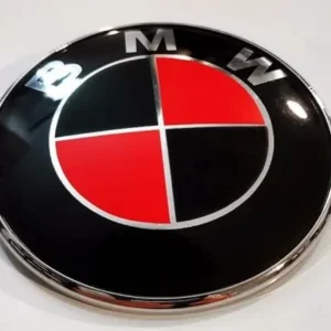 Bmw Emblem 73mm solida färger (74mm) (Emblem: 73mm Röd/Svart)