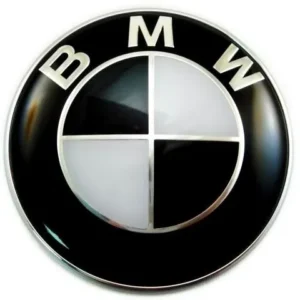 Bmw Emblem 73mm solida färger (74mm) (Emblem: 73mm Svart/Vit)