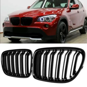 Bmw X1 E84 Grill Blank / Matt Dubbel Ribb (Välj en produktvariant: Blank svart)