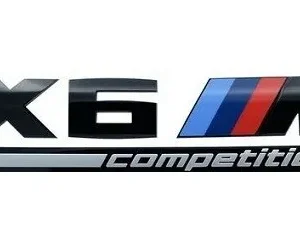 Bmw X6 M competition logo emblem Svart