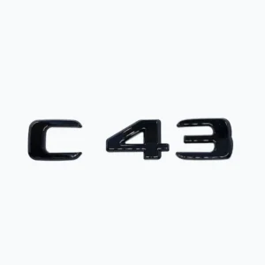 Mercedes Benz C43 emblem i Svart / Krom (Välj Färg: Svart)
