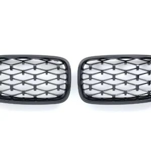 Diamant Grill BMW F10 F11 (Välj en produktvariant: Blanksvart)