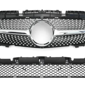 Diamant Grill Mercedes-Benz SLK R172 11-15 (Välj en produktvariant: Silver fena)