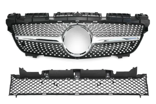Diamant Grill Mercedes-Benz SLK R172 11-15 (Välj en produktvariant: Silver fena)