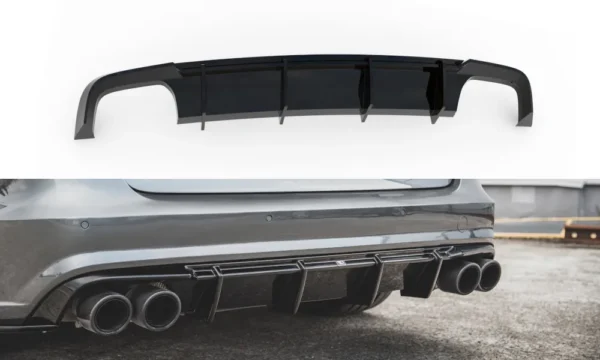 Diffuser Audi A6 C7.5 4G Facelift Maxton Blanksvart