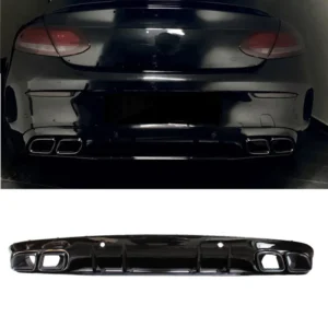 Diffuser Mercedes-Benz C63 Look C205 (Välj en produktvariant: Blanksvart)