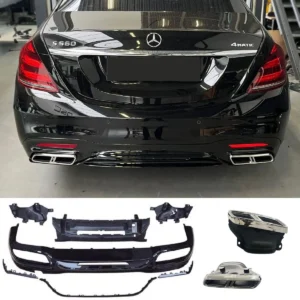 Diffuser S65 Mercedes-Benz W222 2017- (Välj en produktvariant: Silverkrom)