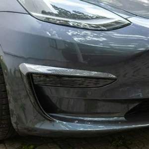 Dimljus spoiler Model 3 Tesla Ögonfransar (Välj Färg: Kolfiber look)