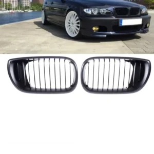 E46 Sedan Grill Njurar 01-05 (Singelribb) (Välj en produktvariant: Mattsvart)