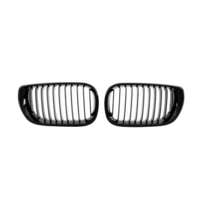 E46 Sedan Grill Njurar 01-05 (Singelribb) (Välj en produktvariant: Blanksvart)
