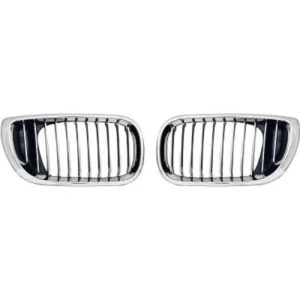 E46 Sedan Grill Njurar 01-05 (Singelribb) (Välj en produktvariant: Krom)